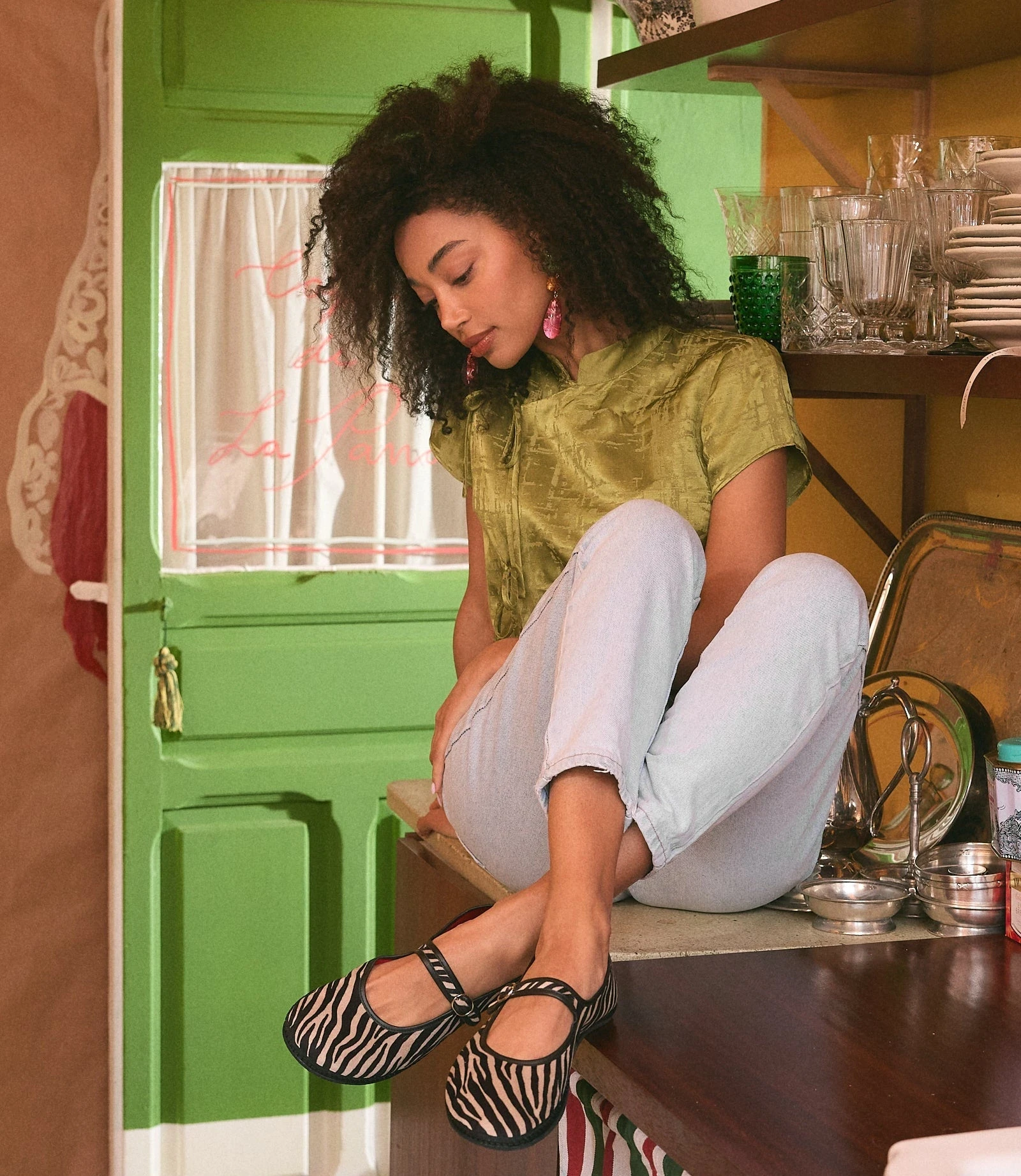 Балетки Barevene Mary Jane Zebra, фото 5