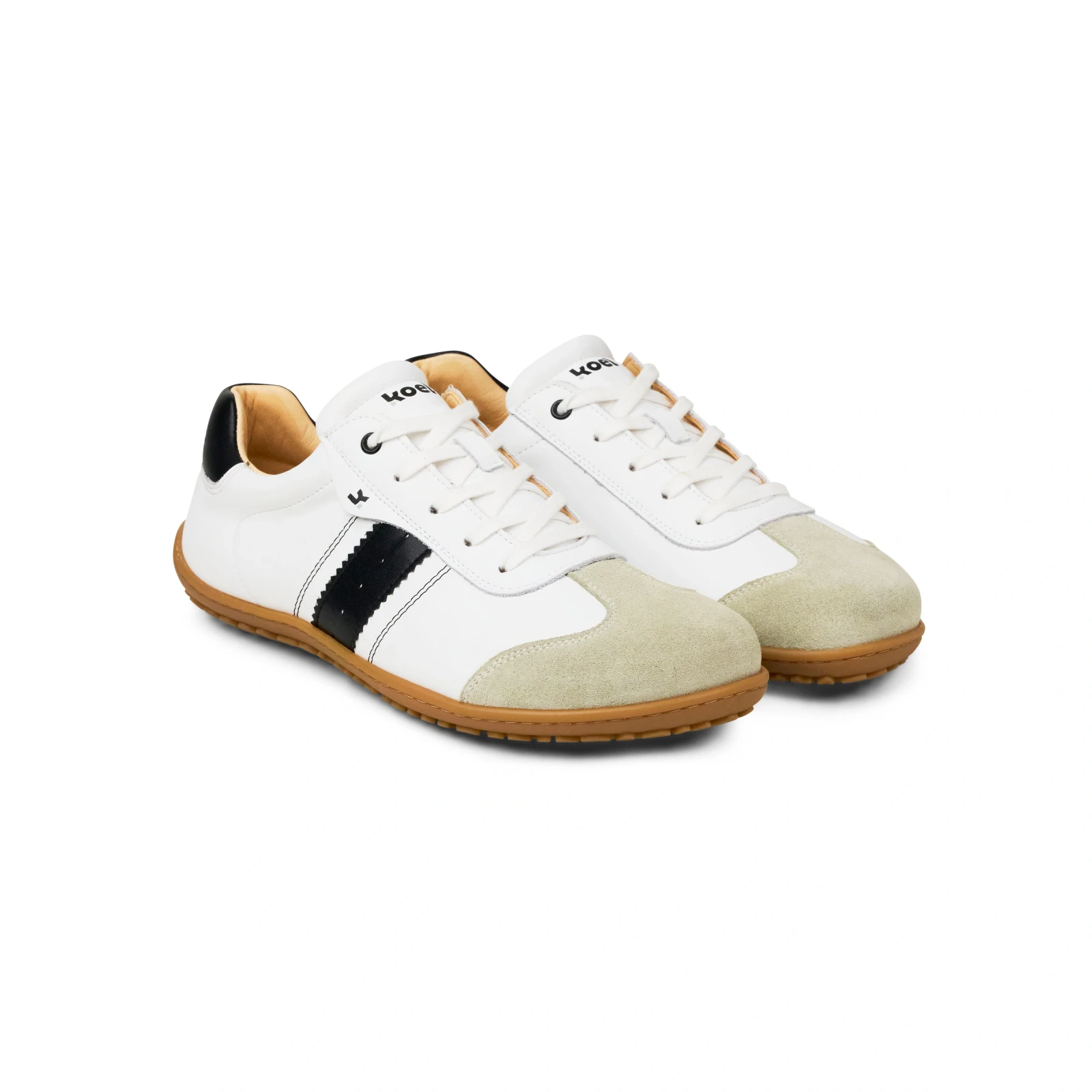 Кроссовки Koel ILO Napa Suede 3.0 — молочный и чёрный, фото 2