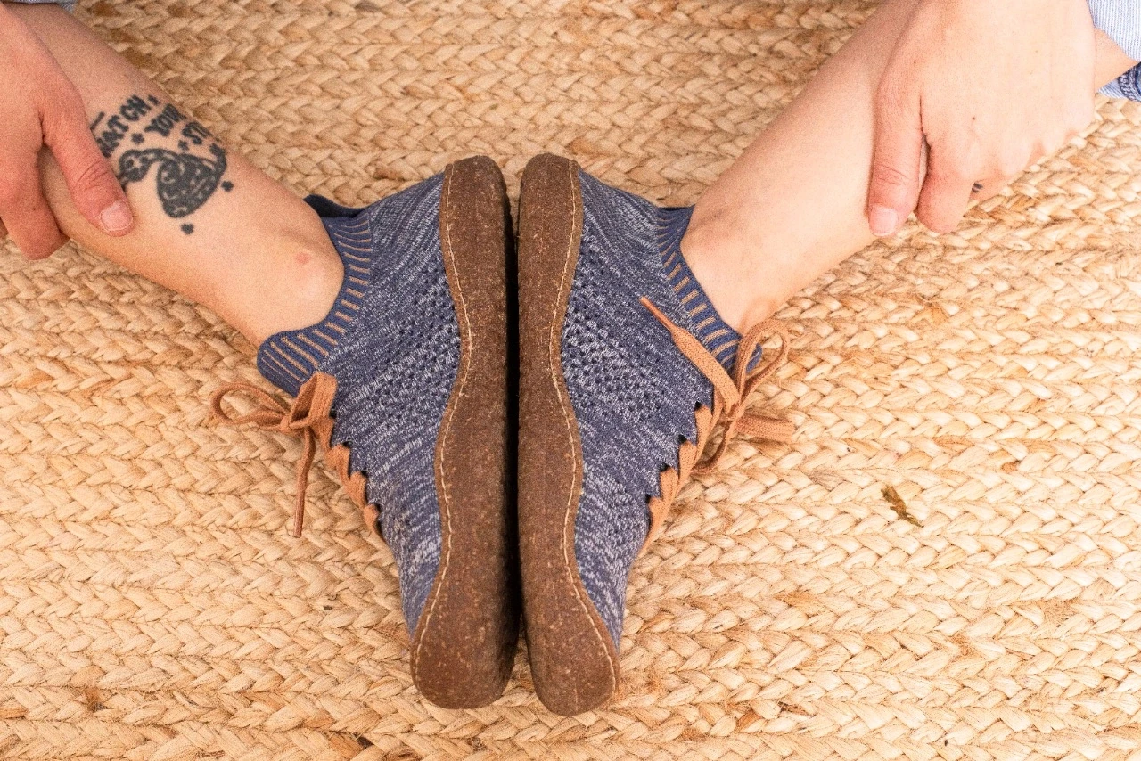 Босоногие кроссовки Sambas the bambas Essence Maris — синий меланж, фото 6